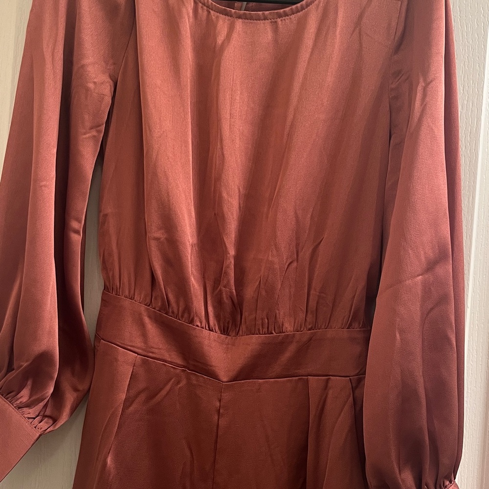 NWOT Mauve Long-sleeve Jumpsuit - Picture 3 of 4